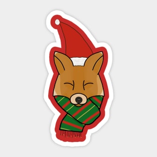 Merry Christmas, Fox! Sticker